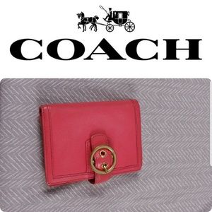 Pink Coach Leather Wallet